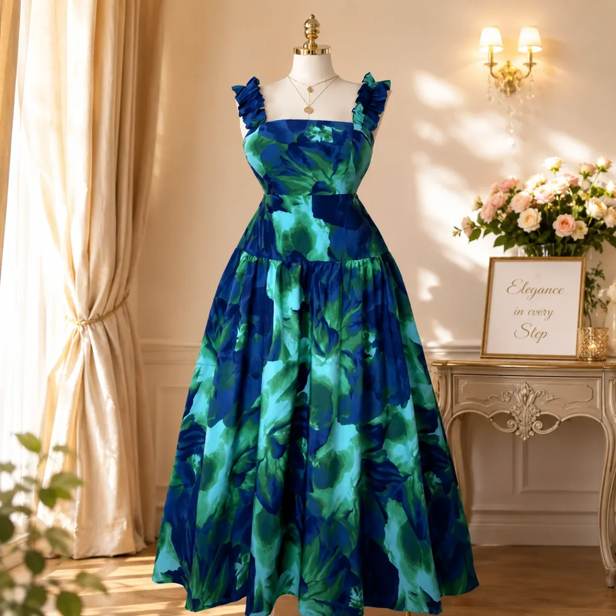 Women’s Ocean Bloom Luxe Maxi Dress