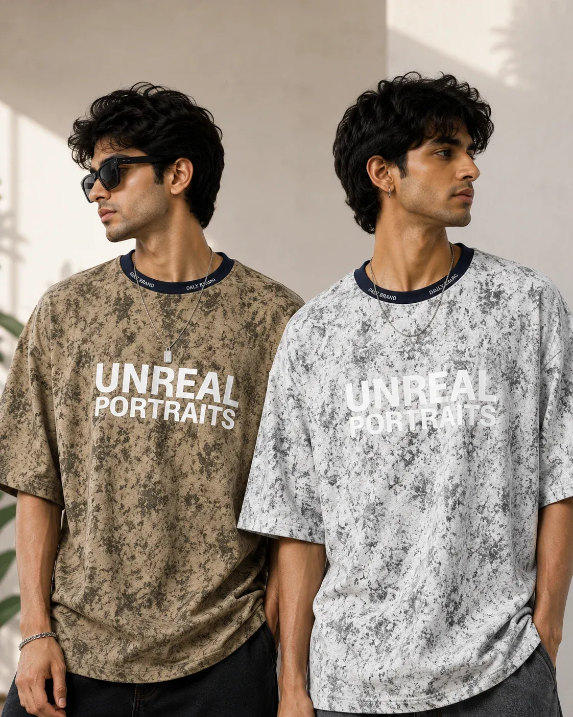 Unreal Portraits Oversized T-Shirt Pack of 2 - (L2)