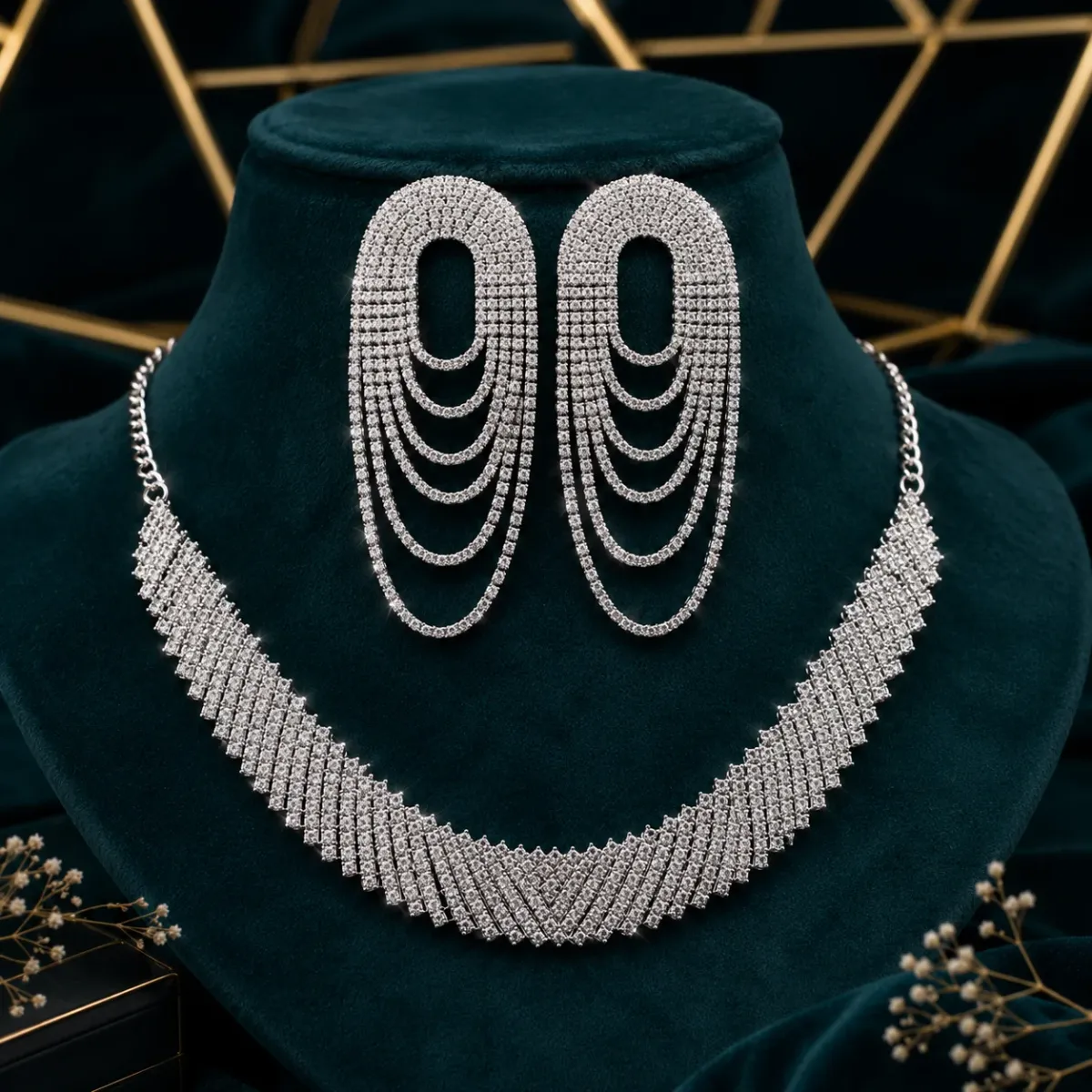 Bridal & Party Wear Jewellery with Long Statement Earrings
