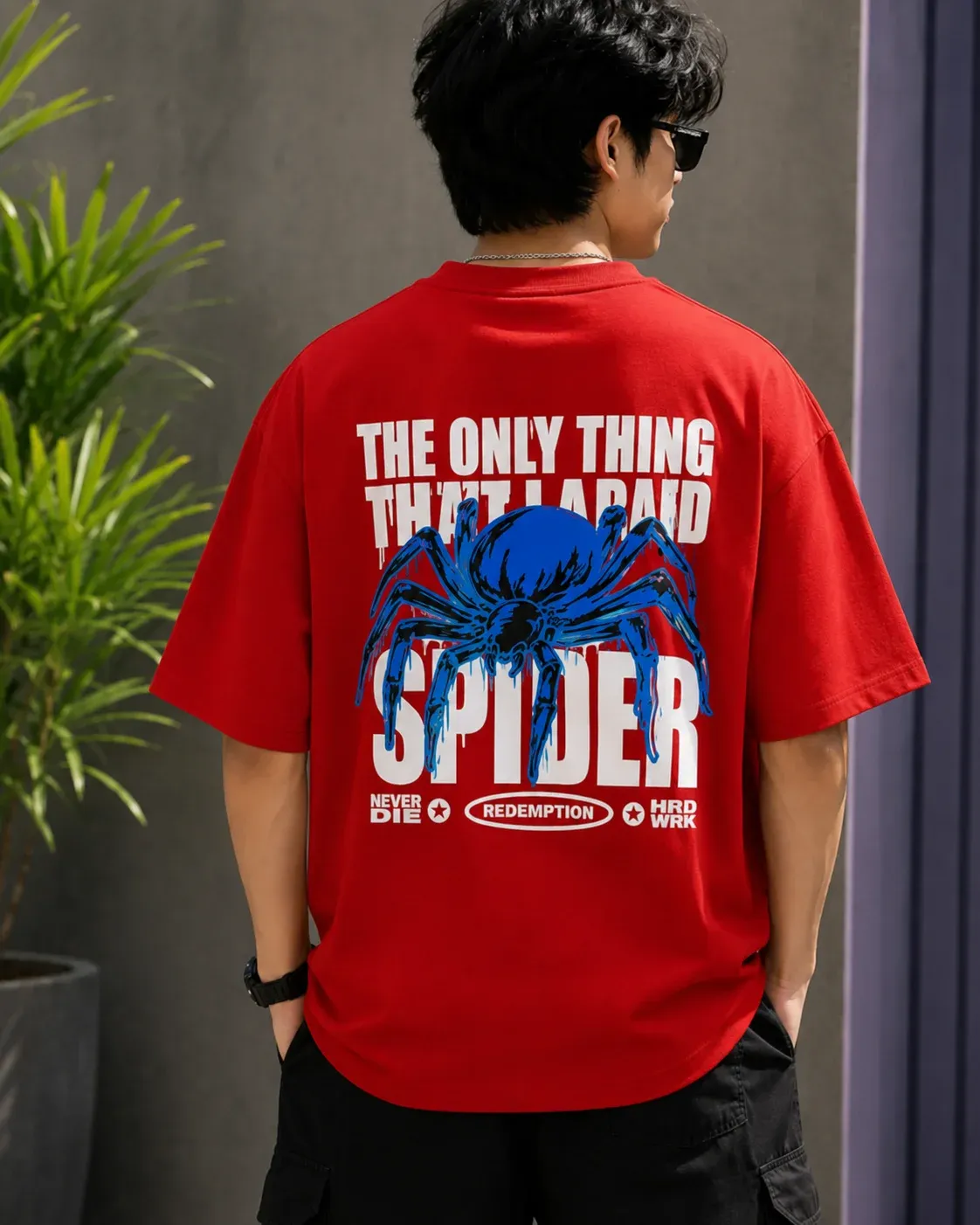 Spider x Oversized Graphic T-Shirt (a3)